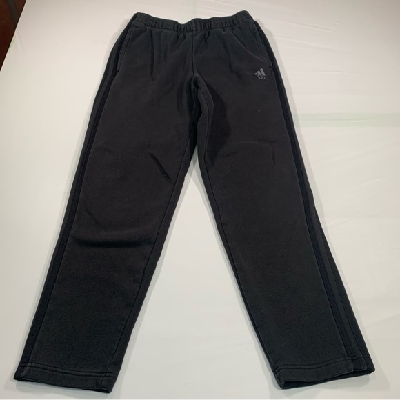 Adidas Unisex Track Fleece lined Jogger Pants Black Meduim - Picture 14 of 14